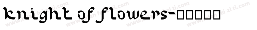 knight of flowers字体转换